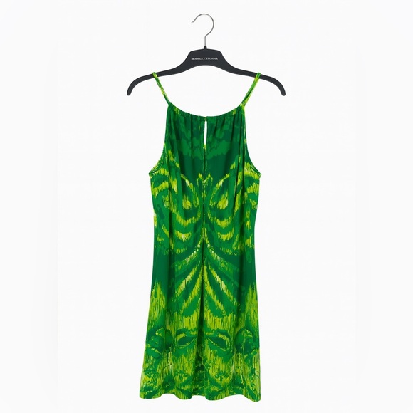 INC Green Ombre Tribal Dress Sz XL | Beaded Halter | Sheath | Summer Chic - Picture 3 of 3